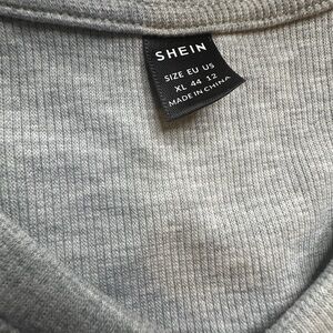 Shein grey ribbed crop top
